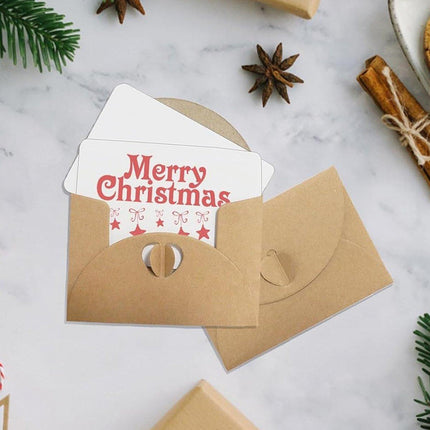 100pcs Vintage Kraft Wedding Envelopes Greeting Cards DIY Invitations Pack