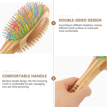 Double Sided Pet Comb Dogs Cats Knot Removal Grooming Brush Detangling