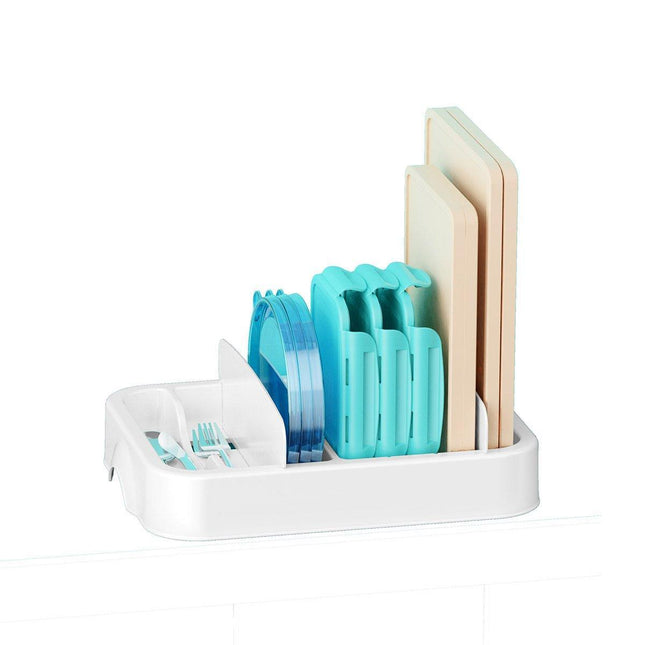 Kitchen Cabinet Storage Box Organizer with Divider Plate for Knife Fork Tabletop