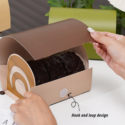 20pcs Baking Boxes for Cake Roll Swiss Roll Mousse Pastry Towel Roll Packaging