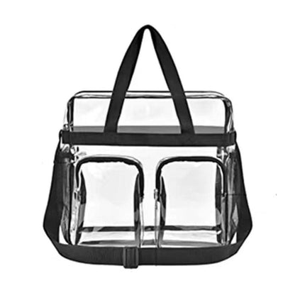 Clear Tote Bag Plastic Transparent Purse Handbag Zipper Security Event Stadium