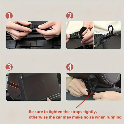 Foldable Back Seat Tray Table Multifunctional Car Organizer with Drink and Laptop Holder