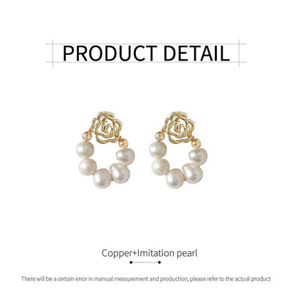 Vintage Style Imitation Pearl Earrings Women Classic Studs Fashion Jewelry