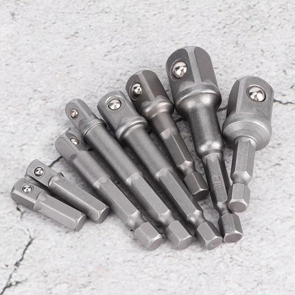 8pcs Hex Shank Socket Adapter Set 1/4 3/8 1/2 Inch Impact Driver Drill Bits