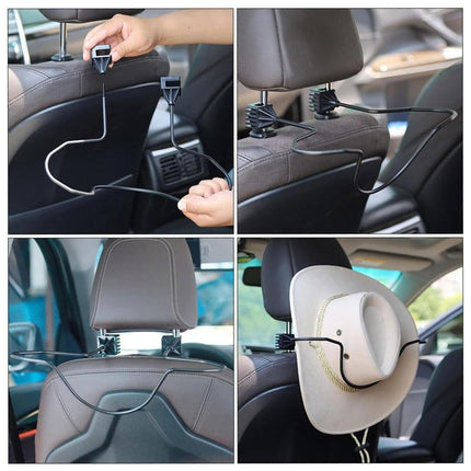 Car Hat Rack Holder Vehicle Coat Storage Organizer Universal Headrest Hanger