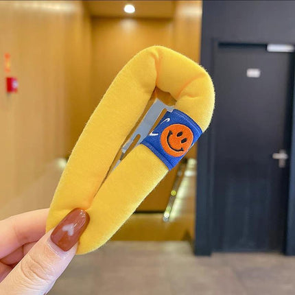 Hair Bangs Clips Cute Smiley Face Cartoon Women Barrette Headwear Accessories
