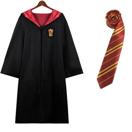 AU Harry Potter Gryffindor Ravenclaw Slytherin Robe Cloak Tie Costume Wand Scarf - Aimall