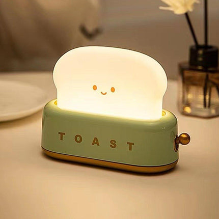 Rechargeable LED Toaster Night Light Creative Dimming Lamp for Bedroom Sleep