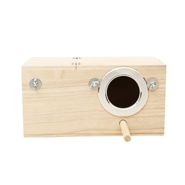Wooden Right Opening Parrot Breeding Box Hatching Nesting Pet Cage for Birds