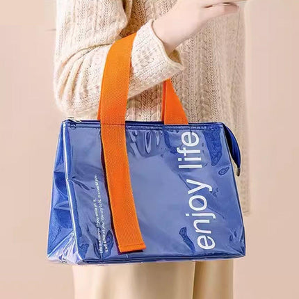 Large Capacity Lunch Bag Outdoor Picnic Aluminum Foil Portable Thermal Bag - Aimall