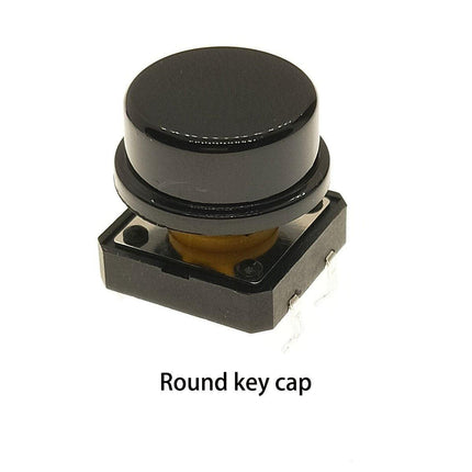 25Pcs Round Tap Switch Buttons with Key Cap Replacement Parts for Home Appliance