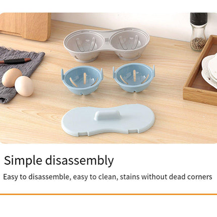 Microwave Egg Steamer Mold With Lid Kitchen Plastic Omelette Steaming Box Tool