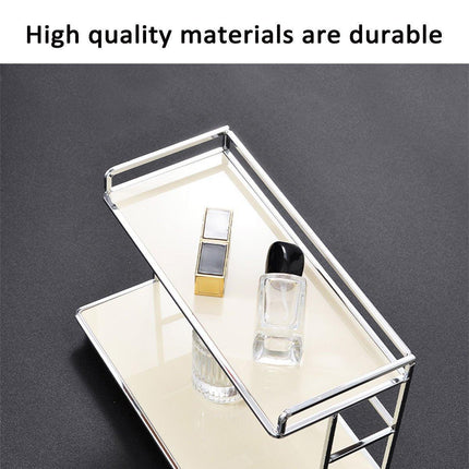 Kitchen Bathroom Desktop Storage Rack Water Cup Holder Cosmetic Iron Shelf