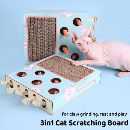 Multifunctional Cat Toys Corrugated Scratch Board for Cats and Hamsters Fun Toy