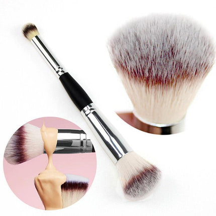 Double Ended Makeup Brush Liquid Foundation Powder Eyeshadow Cosmetic Brush Tool - Aimall