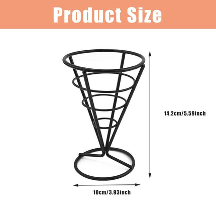 2X Snack Rack Fried Chicken Chip Cone Fryer French Fries Wire Oil Holder Basket