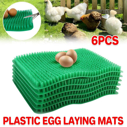 6PCS Egg Laying Box Mat Plastic Chicken Nest Grass Pad Imitation Grass Gasket