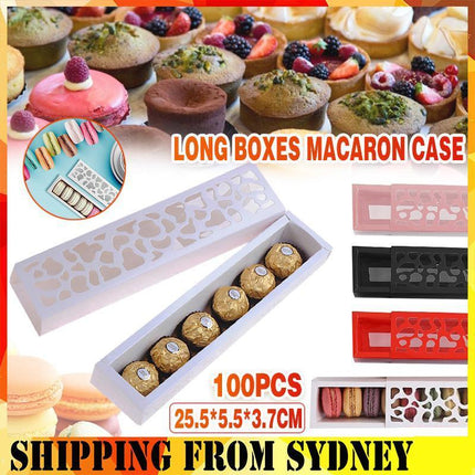 100PCS Long Macaron Boxes for Valentine's Day & Gatherings - Aimall