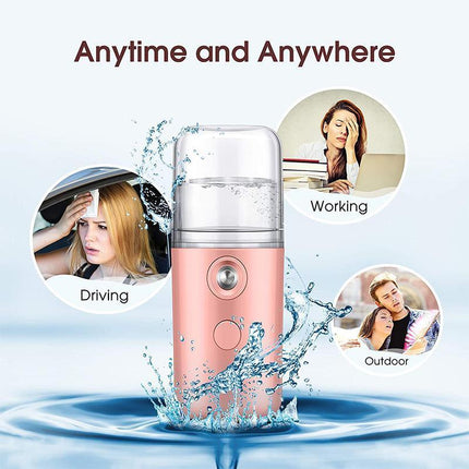 Face Moisturizing Mist Spray Machine USB Nano Facial Mister Facial Humidifier - Aimall