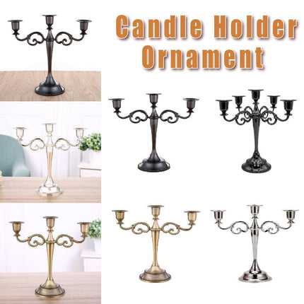 3/5 Arms Alloy Candle Holder Stand Candlesticks Candelabra Wedding Home Decor