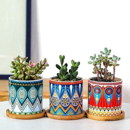 4x Round Bamboo Wooden Coaster Tea Coffee Drink Holders Pallet Beverage Mat Pad - Aimall