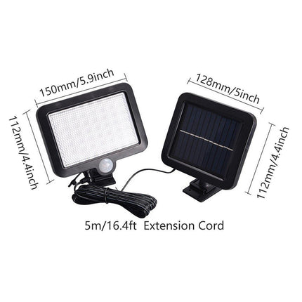 Solar Powered 56 LED Motion Sensor Wall Light 100 COB Indoor Outdoor Garden Lamp