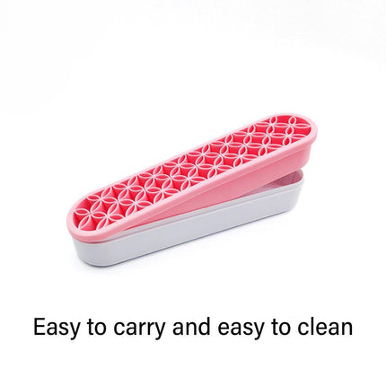 Silicone Makeup Organizer Cosmetic Storage Box Lipstick Brush Holder Desktop Box