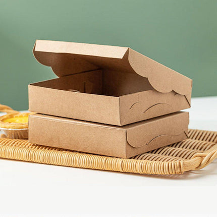40PCS Cute Egg Tart Paper Boxes for Bakery Packaging Desserts Pastry Cupcakes