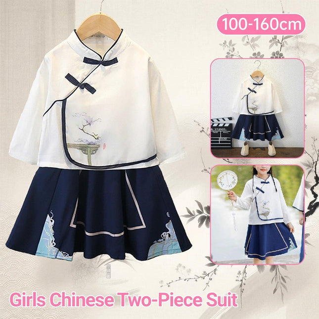 Girl Hanfu Chinese Style Traditional Outfit Two-Piece Ancient Costume Dress