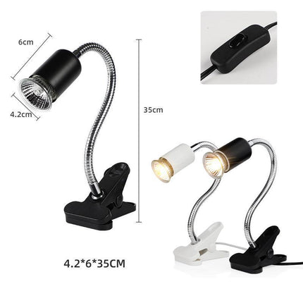 E27 Reptile Heating Light Turtle Lizard UVB + UVA Pet Heat Lamp Clip Holder - Aimall