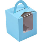 50 Pack Premium Cupcake Boxes with Window Thickened Cardboard Muffin Holders