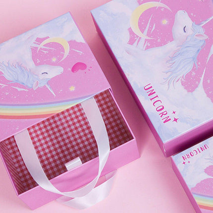 5/10PCSUnicorn Gift Box Empty Packaging for Lipstick Makeup Cosmetic Drawer Case