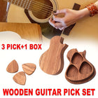 Wooden Guitar Pick Holder Plectrum Case Organizer Compact Plectrum Storage Box
