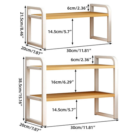 Adjustable Height Multi-Layer Desktop Bookshelf Home Office Floor Organizer Rack