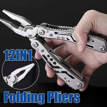 Outdoor Camping Multifunctional Folding Pliers Knife Tool Survival Gear Kit
