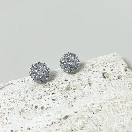 Spin Snowflake Stud Earrings for Women Winter Fashion Jewelry Festive Gift