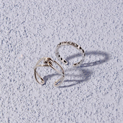 Geometric Cross Opening Ring Women Adjustable Retro Fashion Jewelry Gift