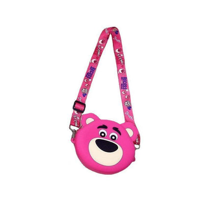 Toy Story Lotso Silicone Bag Messenger Bag Coin Purse Cute Mini Bag cartoon gift AU - Aimall