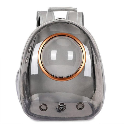 Space Capsule Pet Backpack Carrier in use