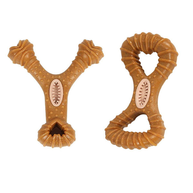 Interactive Dog Food Toy Leaky Bone Shape Chew Grinding Pet Treat Dispensing