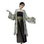 Women Chinese Song Style Hanfu Summer Zen Two-piece National Style Dress