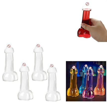 4Pcs Penis Shaped Wine Glass Cup Whiskey Glasses Drinking Cocktail Party Bar - Aimall