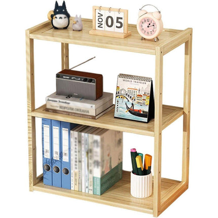 3 Tier Desktop Shelf Organiser Office Storage Rack Space Saving Desk Stand