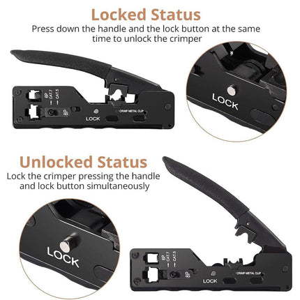 Network Cable Pliers Multi-Function Crimping Tool Dovetail Clamp for Wiring