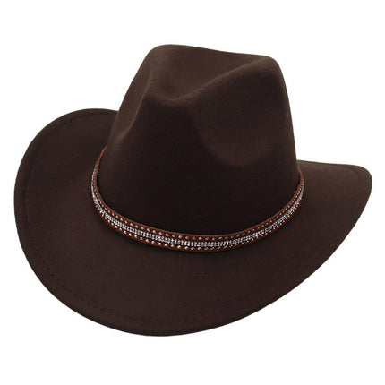 Western Cowboy Hat American  Jazz Hat for Men Women Upside Down Top Hat