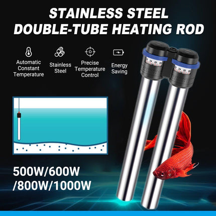 4Power Level Stainless Steel Aquarium Heater Energy Saving Fish Tank Heating Rod