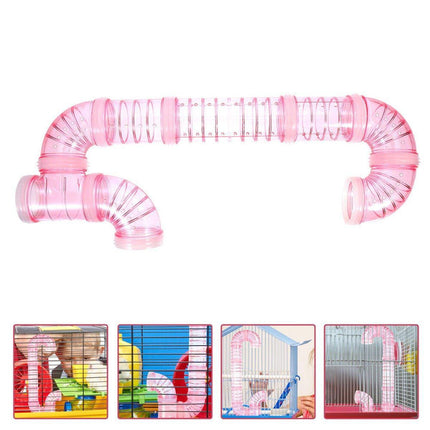 8X Hamster Cage Tunnel Squirrel Guinea Pig Hedgehog Small Animals Tube Toy - Aimall