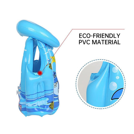 Inflatable Swim Vest with Buoyancy Support for Water Activities and Training Use
