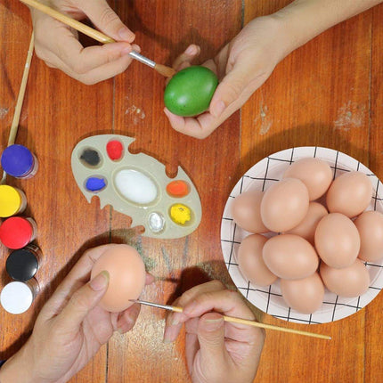 Plastic Painting Eggs DIY Toy Fake Eggs Colourful Drawing Craft Durable Egg