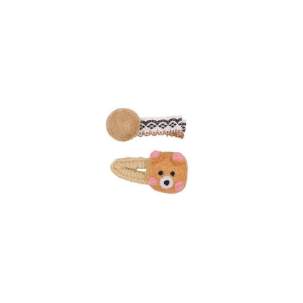 Cute Cartoon Cube Animal Hairpin Fall Winter Fashion Hair Accessories for Women